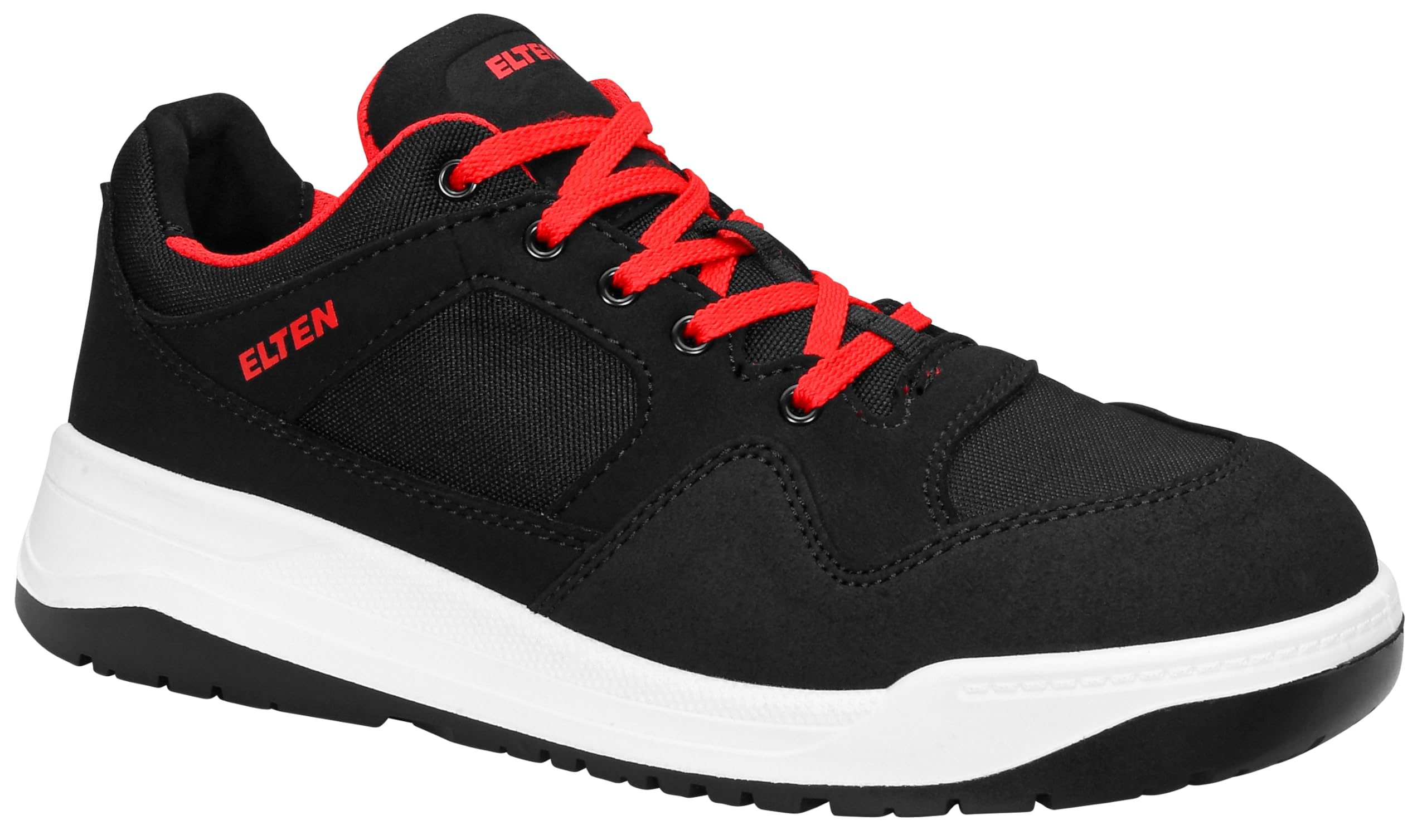 ELTEN Sicherheitsschuhe Maverick Black Low ESD S3S, Damen und Herren, Textil, Stahlkappe, leicht, sportlich
