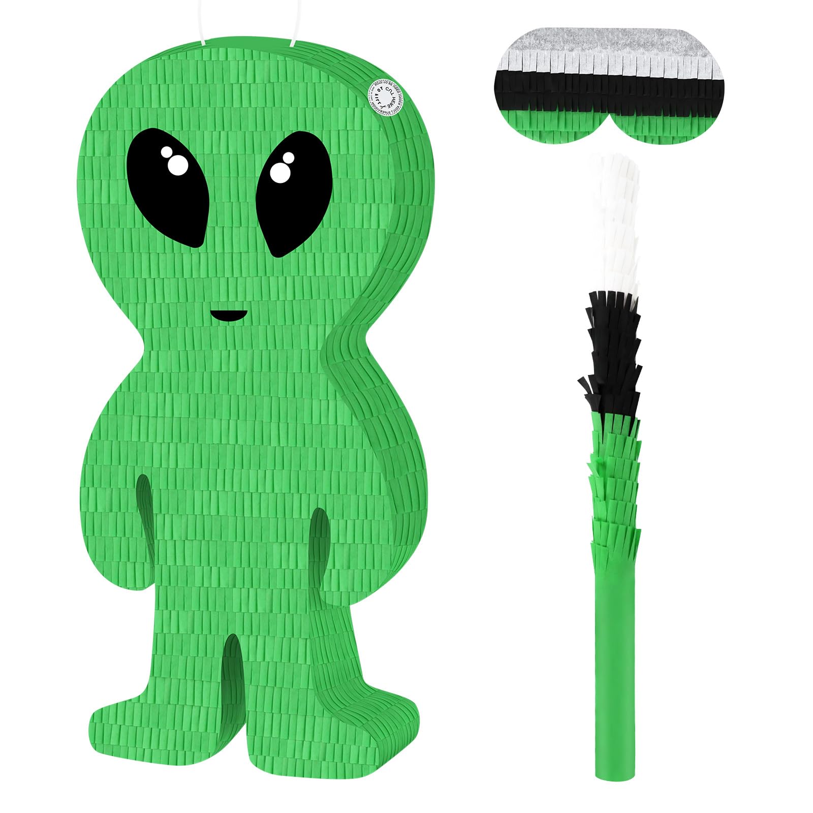 Alien Pinata with Pinata Stick & Hanging Loop Space Alien pinata for Boys and Girls Happy Birthday Decoration Spaceship Themed Party Decoration