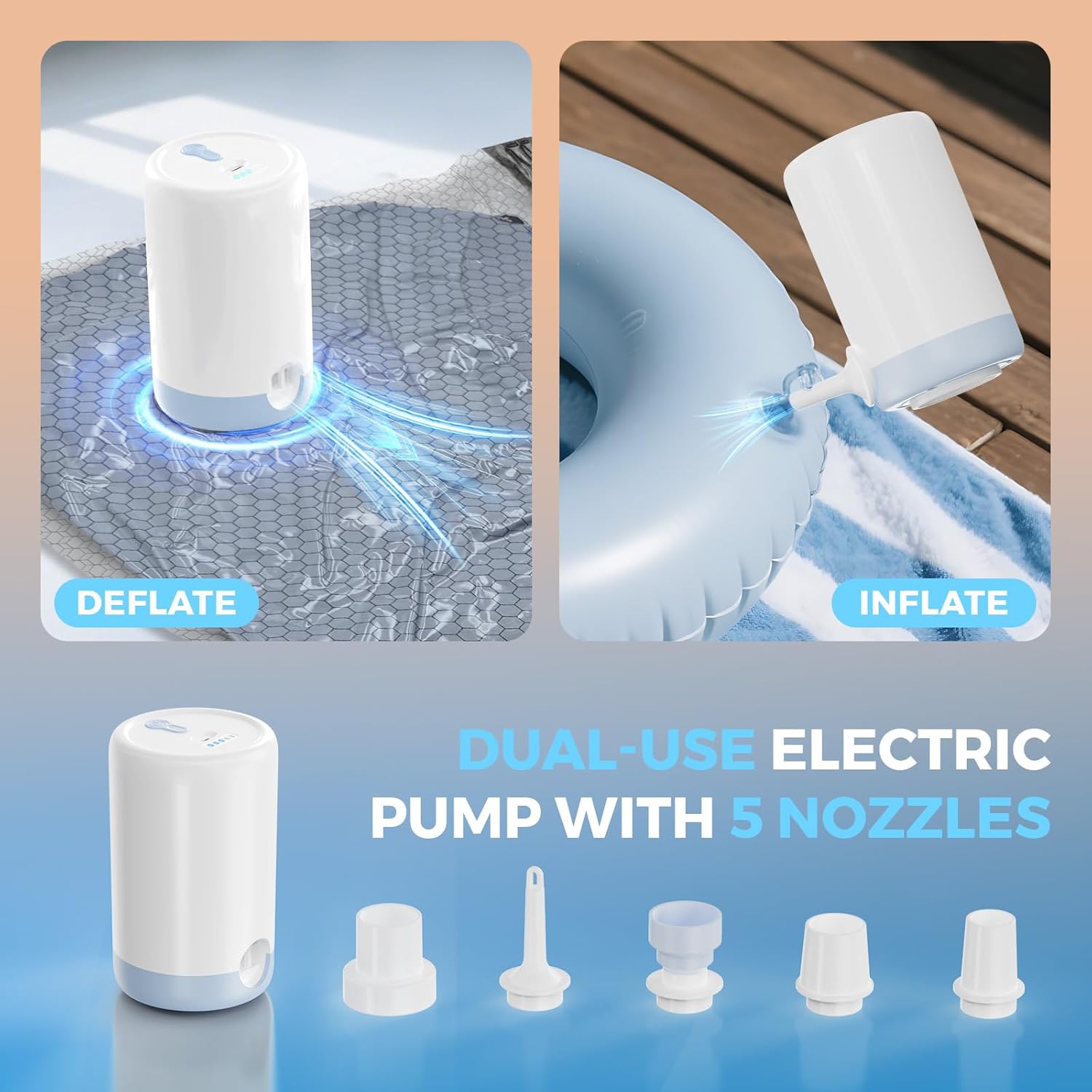 15 Pack Travel Vacuum Bags with Rechargeable Wireless Pump, Clothing Seal Organization Packing Bags, Compression Space Saver Storage for Airplane/Cruise/RV/Camping Carry On Luggage, Suitcase