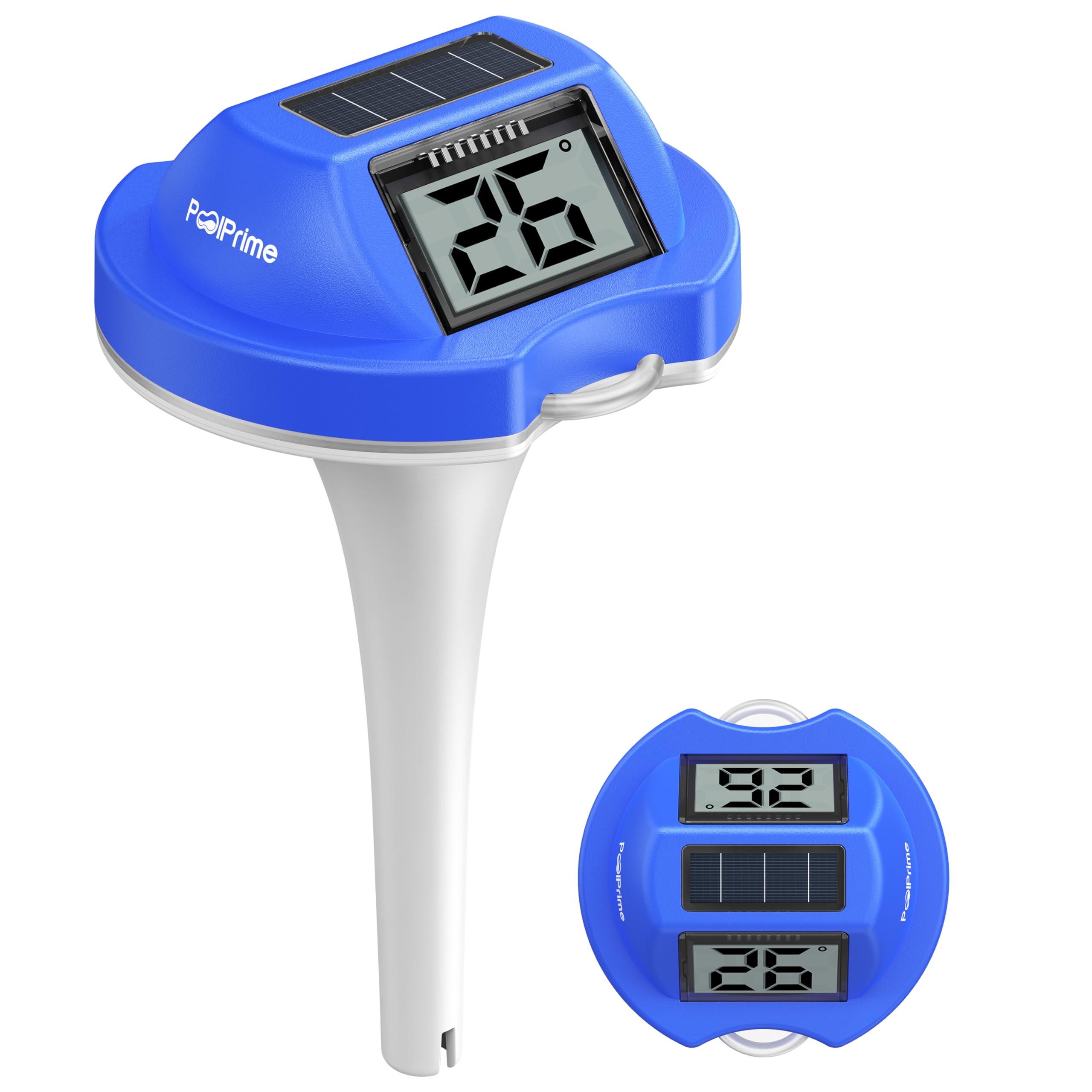 Termómetro Piscina de Doble Pantalla, Lectura Fácil, Termometro Piscina Flotante con Pantalla Digital, Resistente al Agua IPX7 para Bañeras de Hidromasaje, Bañeras Frías y Piscinas