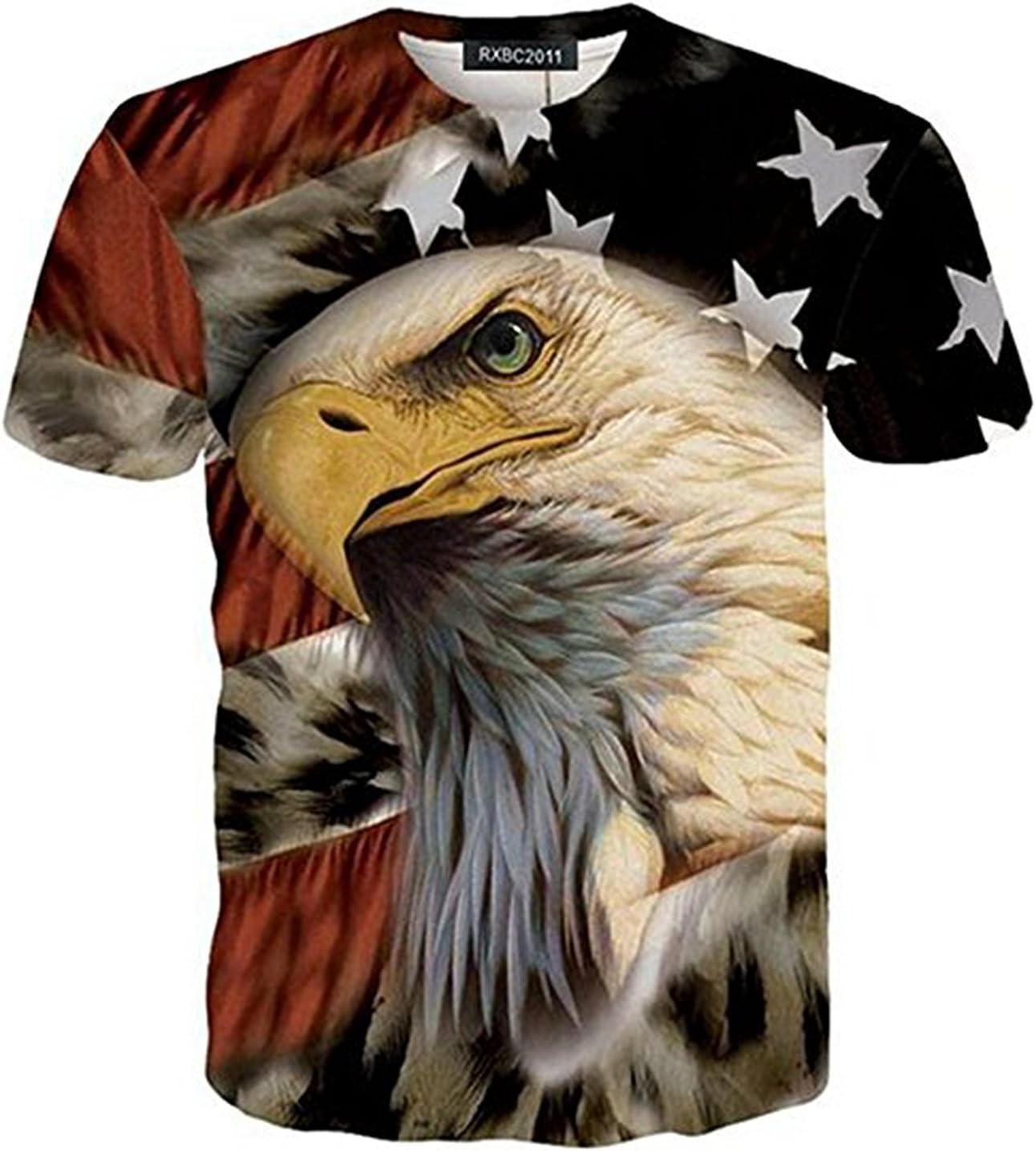 Men's American Flag Eagle 3D Printed T-Shirt