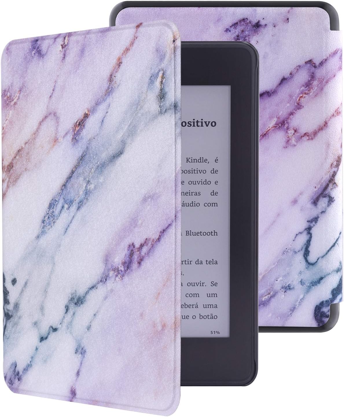 Vimorco Kindle Paperwhite Case 2018 Release for 10th Generation, Premium Lightweight Pu Leather Cover with Auto Sleep/Wake for Amazon Kindle Paperwhite E-Reader (Pink Marble)