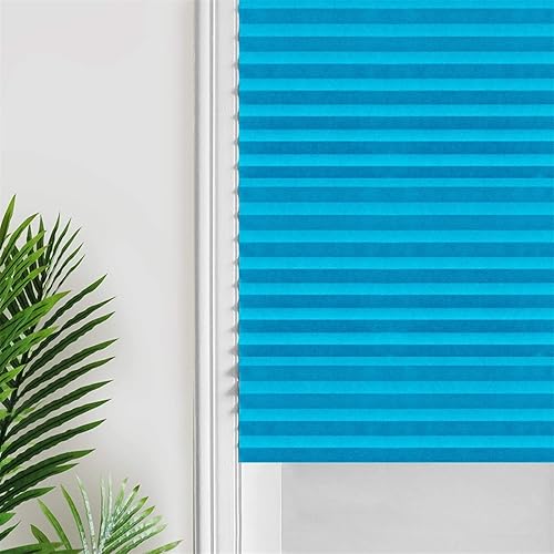 Miniatura 9 de Meoliny rdless - Persianas plisadas autoadhesivas de fijación rápida para baño, color azul, 23.62 x 70.87 pulgadas