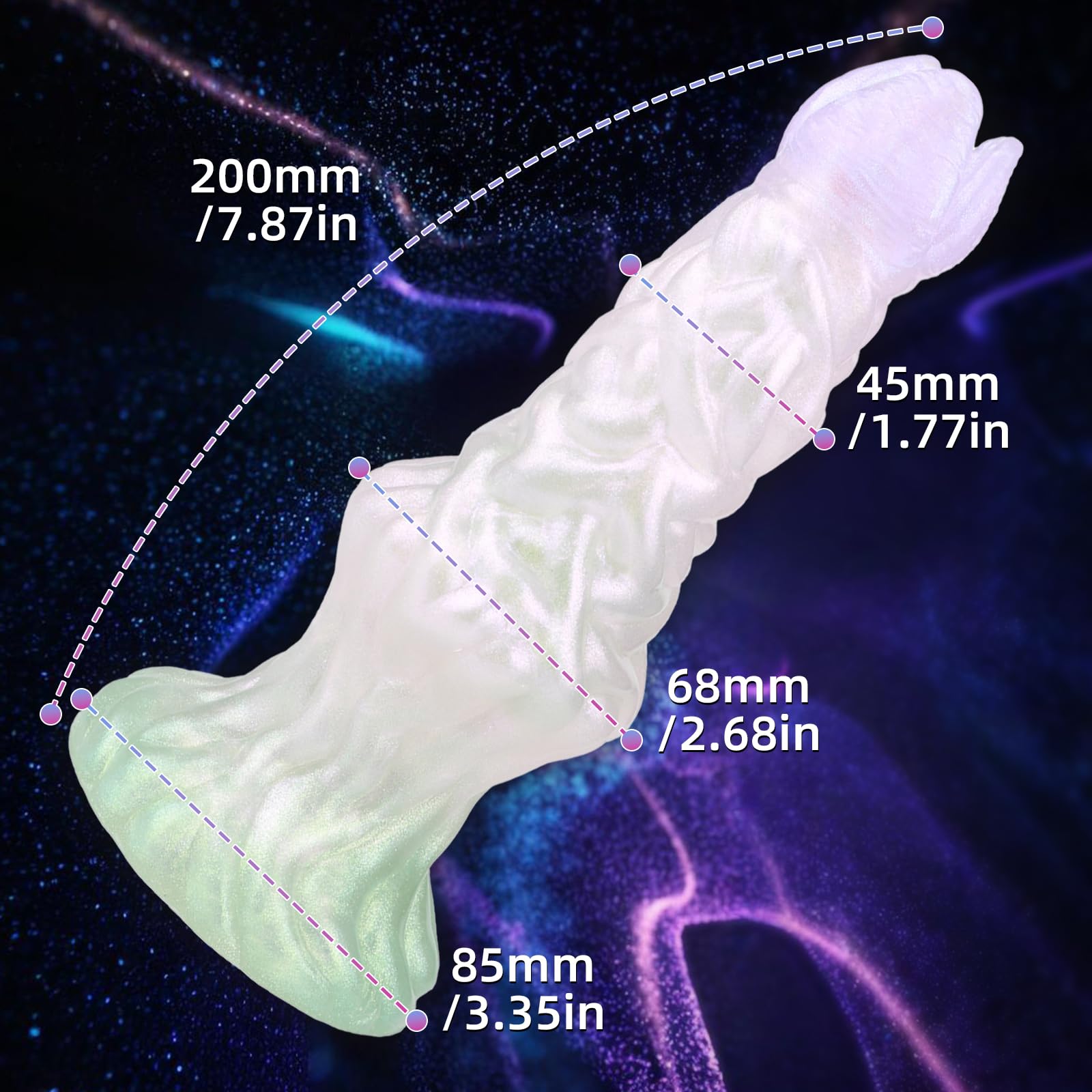 AMAZBEE Dildo Ovipositor Gonfiabile con Uova Morbide Giocattolo Sessuale Knot in Silicone Inseribile con Ventosa e Superficie Testurizzata per Prostata (2 molds,1)