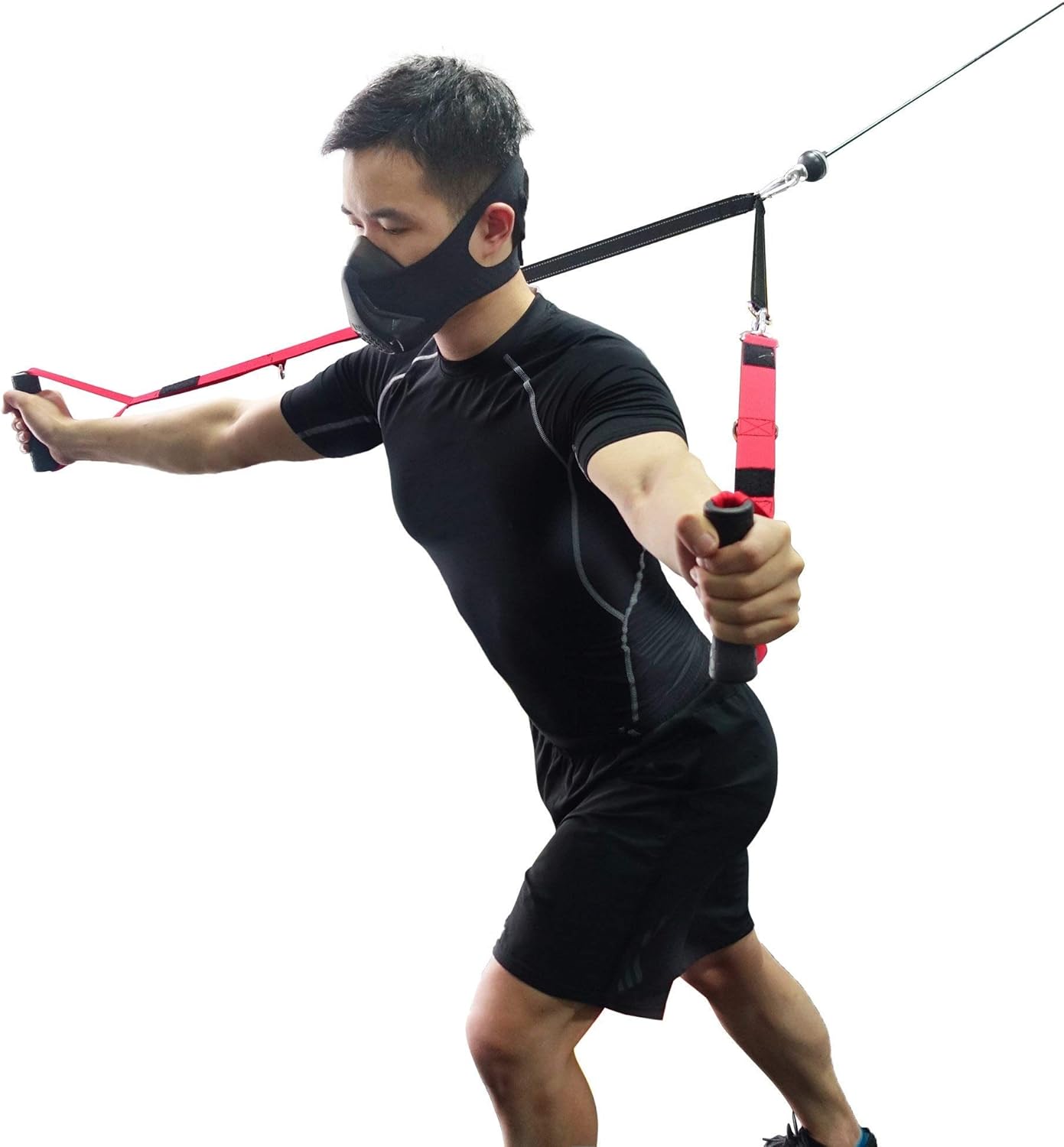 J Bryant Fitness Multifunction 4 in 1 Grip Handle Triceps Rope Resistance Bands Handle Cable Machine Attachments for Gym LAT Pulldown Exercise Handle : Sports & Outdoors