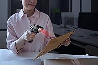 Vista 8 de TEEMI Escáner de código de barras Bluetooth 1D 2D con base de carga USB y receptor de datos, lector de código QR inalámbrico, escaneo