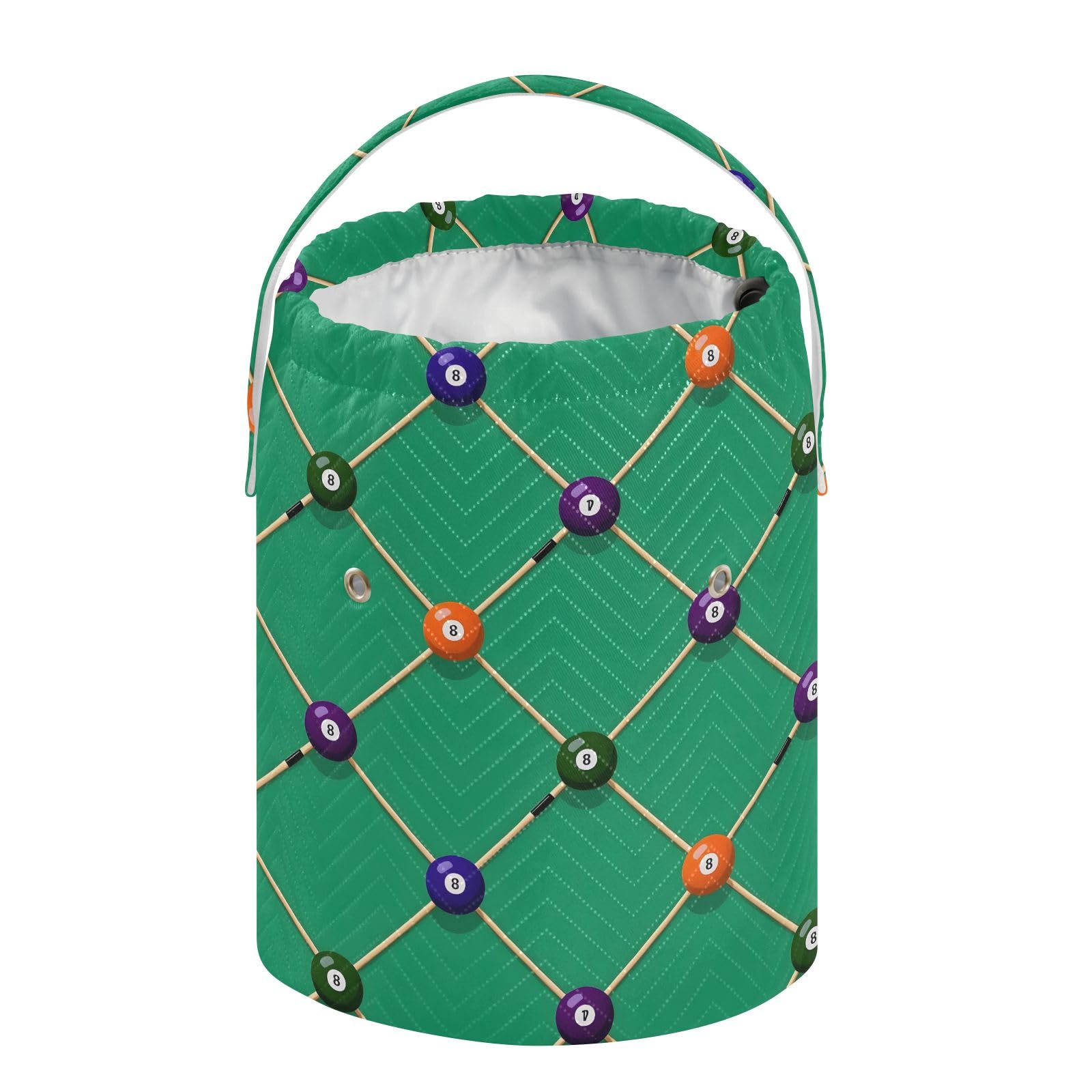 Yarn Storage Bag Small Crochet Bag Knitting Bag Organizer Billiards Green Yarn Bags for Crocheting Basket