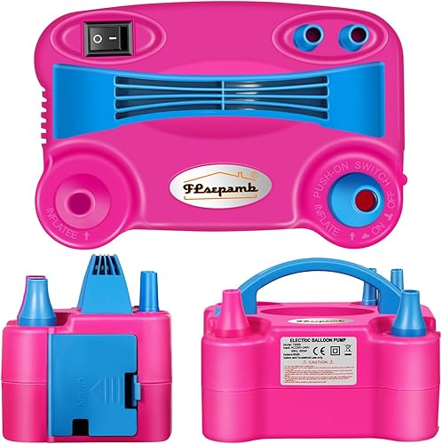 Miniatura 6 de FLSEPAMB Bomba de globo, bomba eléctrica de globo, boquilla doble portátil, bomba de aire eléctrica para globos, 110 V 600 W, inflador eléctrico de