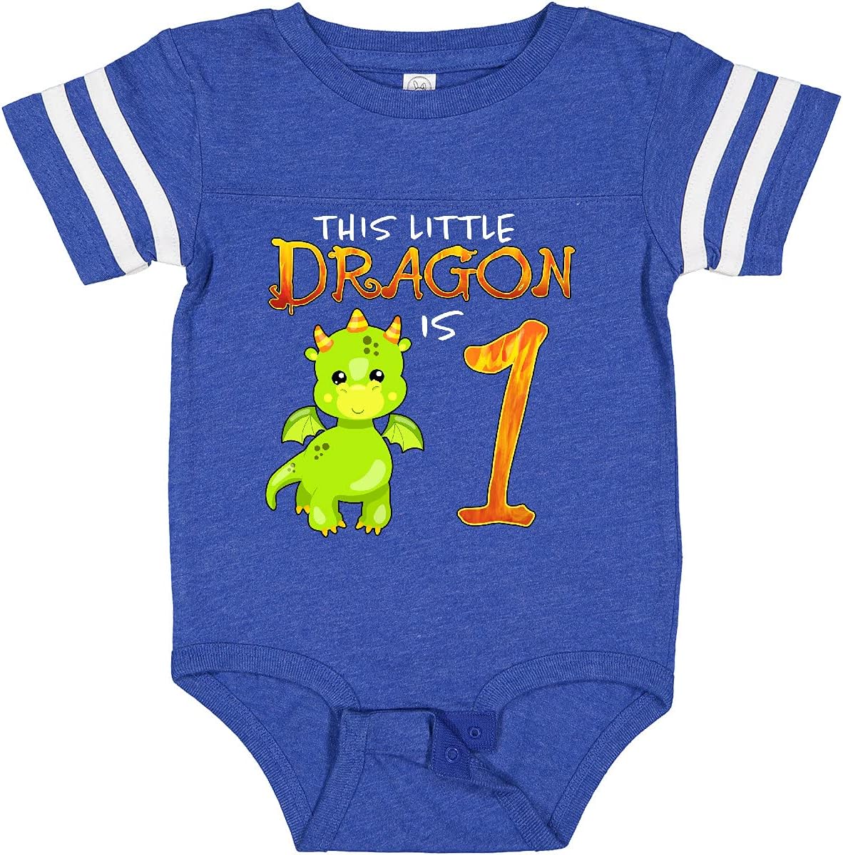 inktastic Dragon 1st Birthday- Turning 1 Baby Bodysuit