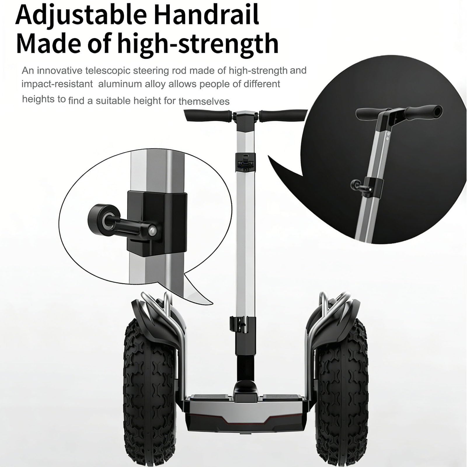 Monopattino Autobilanciante Per Adulti, Veicolo Autobilanciante Per Tutti I Terreni Da 19 Pollici, Impermeabile Ip54, Capacità Di Carico 150kg, Adatto Per Gli Spostamenti Quotidiani Silver-45km