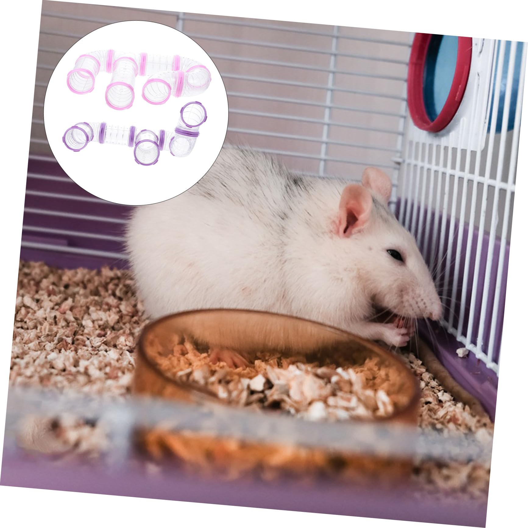 16 Stück Hamsterröhren aus Kunststoff für Käfig Außen