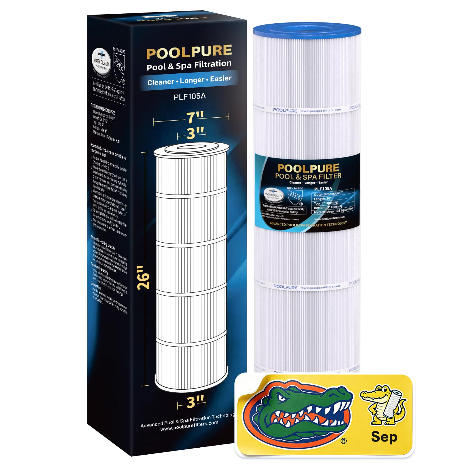 POOLPURE CCP420 Pool Filter Replaces Pentair Clean and Clear Plus 420 1Pack