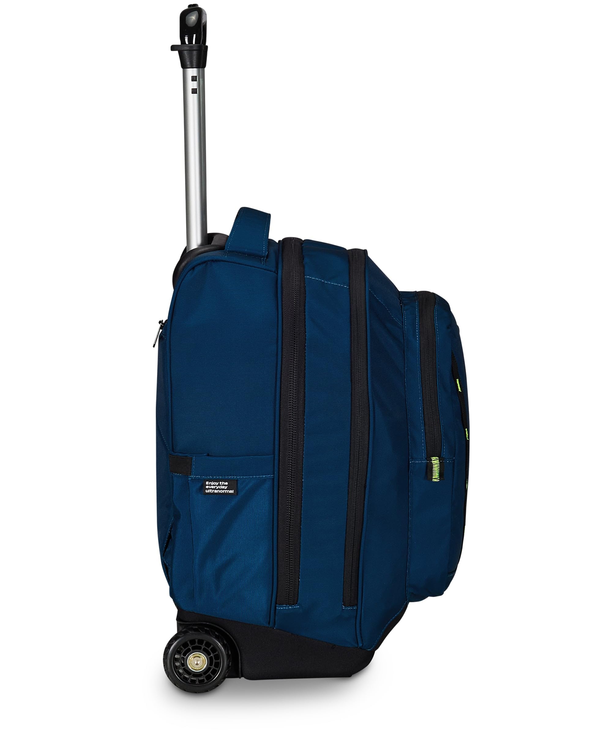 Invicta Trolley Scuola Bump Change Line Color, Blu, 2 in 1, Zaino Doppio Scomparto Con Carrello Fisso, Tasca PC e Borraccia, Organizer e Crossover System, Viaggio