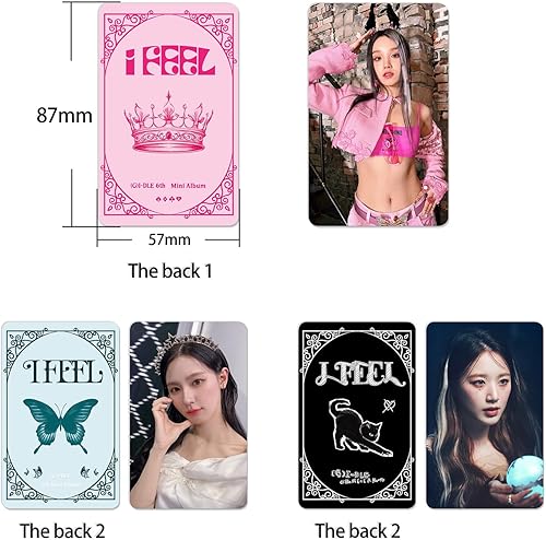 Miniatura 7 de (G) I-DLE - Juego de tarjetas fotográficas KPOP de 55 piezas, álbum I Feel Lomo para fanáticos de NEVERLAND para niños y niñas
