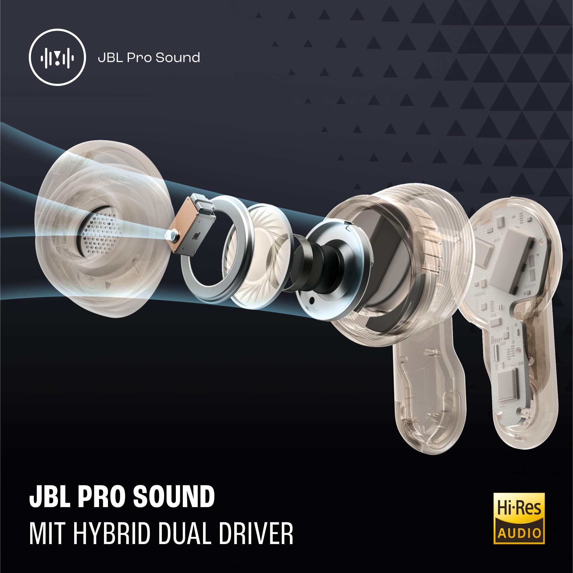 JBL Tour Pro 3, True Wireless Bluetooth-Kopfhörer mit intelligenter Ladebox, 40 h Akkulaufzeit, True Adaptive Noise Cancelling 2.0 und JBL Spatial 360 Sound mit Head Tracking, Schwarz