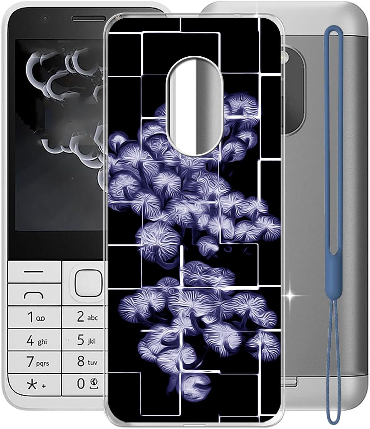 for Nokia 230 2024 Case, WXPPJ Full Body Protection Shockproof Cover Case, Transparent Soft Silicone TPU Back Cover Bumper Phone Case for Nokia 230 2024 (2.80") - XT19