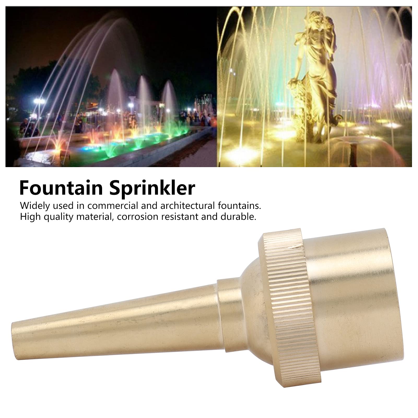 QANYEGN Brass Fotain Nozzles, Fotain Sprayers, ing Directional Water Jets for Patios, Gardens, Pond Landshating(4 points 20mm internal teeth)