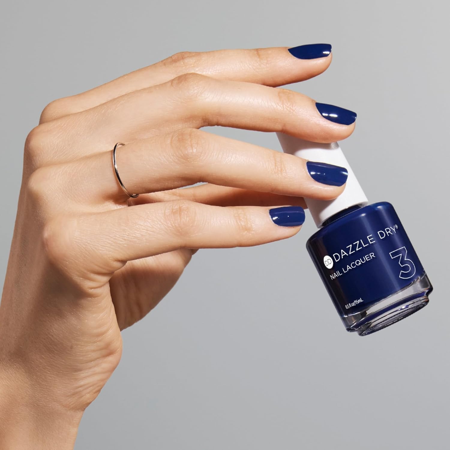 Dazzle Dry Nail Lacquer (Step 3) - Midnight Sky - A rich deep inky blue. Full coverage cream. (0.5 fl oz)