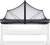 Vista 1 de Mosquitera para cuna de bebé para mantener a los insectos/insectos/gatos fuera, moisés para niños pequeños, cama de noche, red de seguridad con Negro