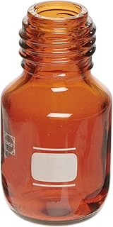Chemglass CLS-1175-15L Amber Glass 15L Schott Media Storage Bottle, with GL-45 GPI Thread