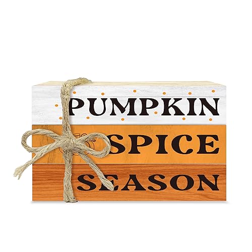 Fall Decorative Books For Home Decor, Fall Faux Wood Book