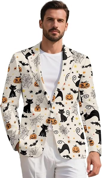 Mens Casual Sport Coat Blazer Lightweight Long Sleeve One Button Suit Jackets