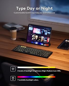 Samsers Foldable Bluetooth Keyboard with Numeric Keypad, Full-Size Wireless Folding Keyboards with Backlight, Portable Travel for iOS Android Windows Mac OS, Support 3 Device(BT5.1 x 3), Black
