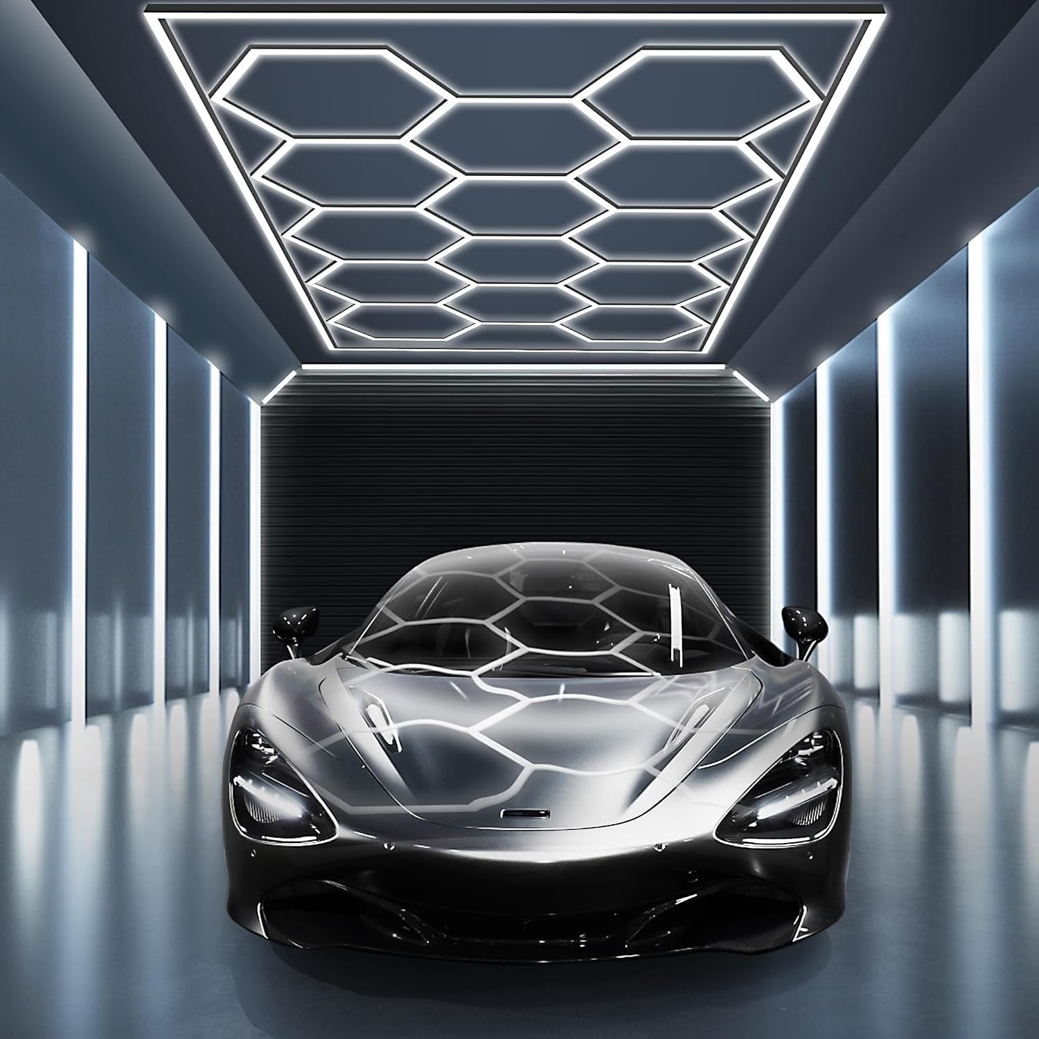 LEDガレージライト 六角 ハニカムライト 192W 24960lm 6500K Amazon.co.jp: LEDガレージライト 六角形ガレージランプ