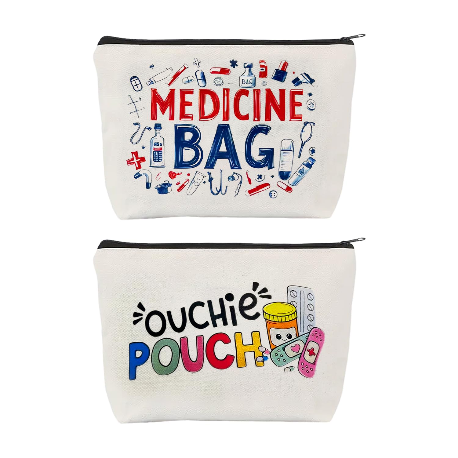 2 Lettera Portatile Sacchetti Cosmetici, Semplice Medicina Sacchetto Di Immagazzinaggio, Borsa Da Toilette Da Viaggio All'Aperto, Piccolo Oggetto Sacchetto Di Immagazzinaggio.
