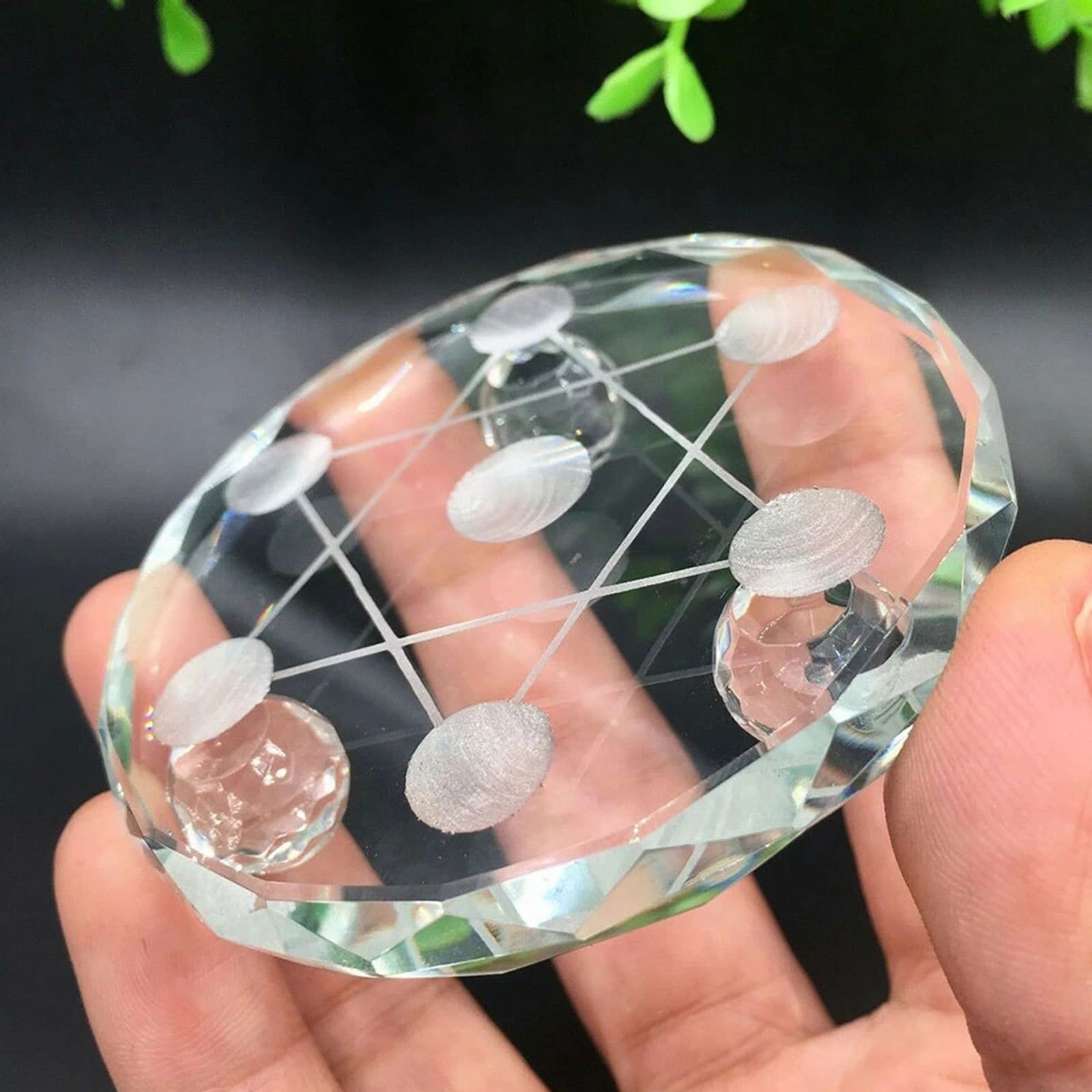 Sfera Sfera di Cristallo Chakra delle pietre di cristallo curative Pietra preziosa energetica per la meditazione Divinazione energetica Pietre preziose Reiki Chakra,ClearBase