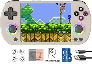 Airuidas RG 40XXH Handheld Game Console rg40xxh 4.0'' IPS Screen Supports 5G WiFi Bluetooth HDMI and TV Output New Emulator RG40XX H (RG40XXH-Grau)