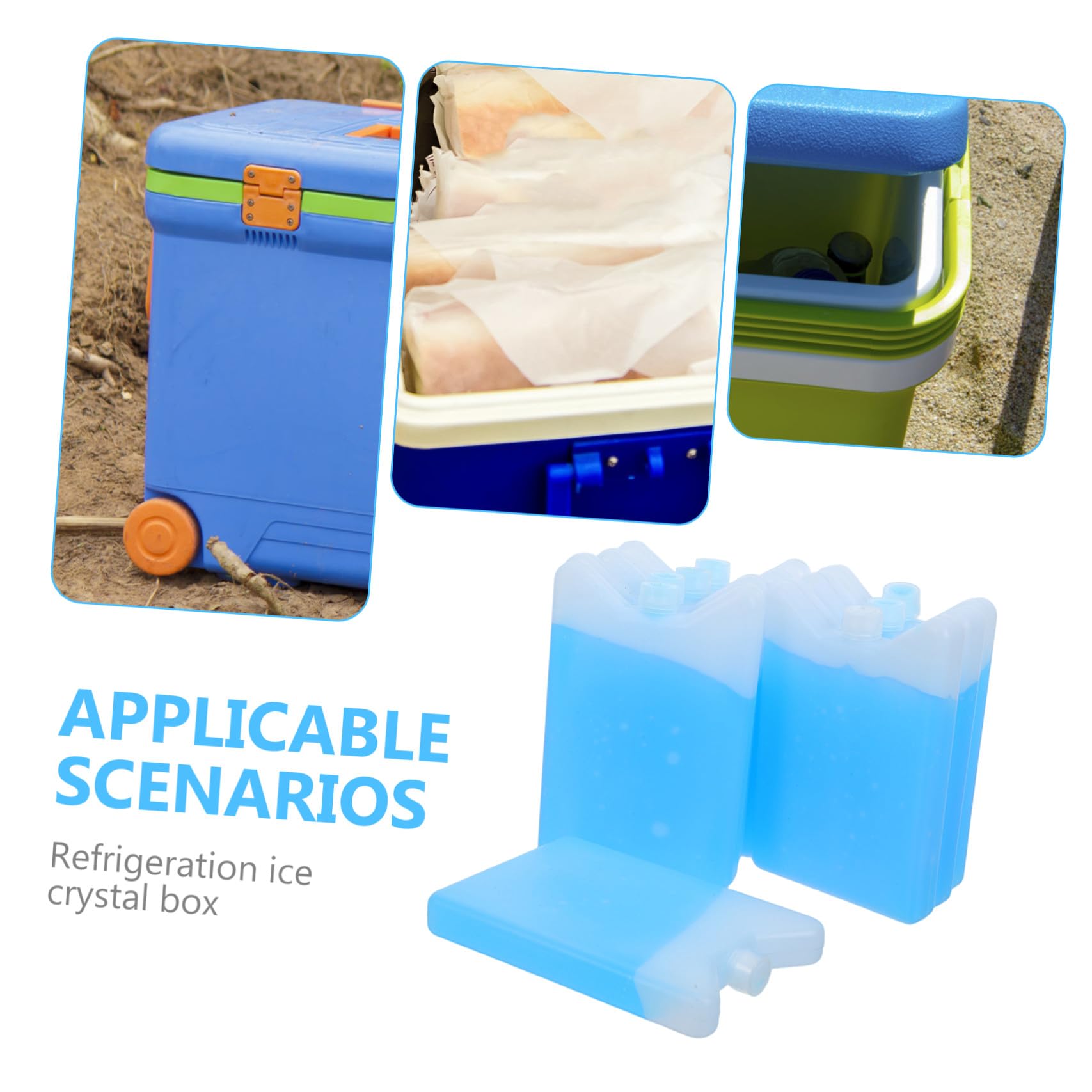 BESTOYARD 8 Stück Kühlakkus für Camping Kühlbox 200ml aus Hdpe und Absorbent Resin mit Schneller Kühlung und Praktischem Design für Outdoor Angeln und Lunchboxen