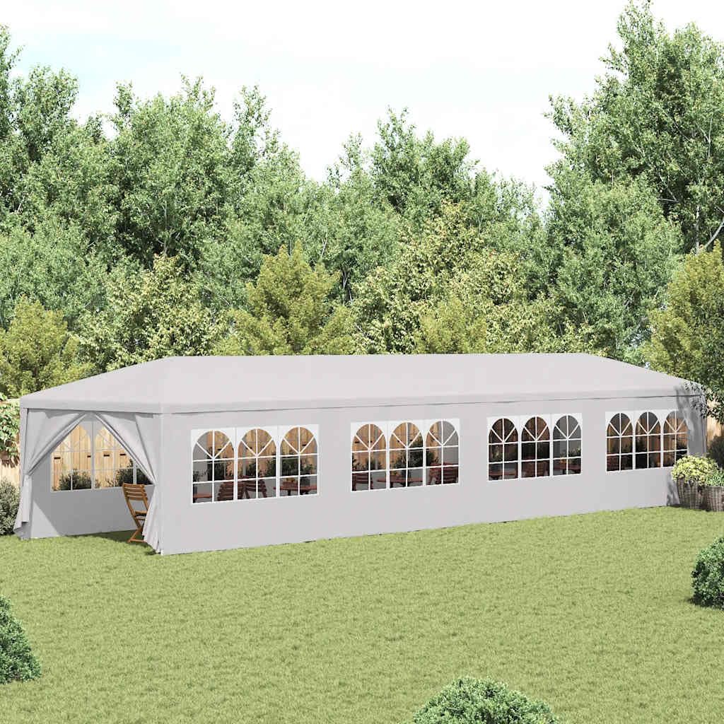 vidaXL Gartenzelt 3x12m Weiß Partyzelt Pavillon Festzelt Zelt Gartenpavillon