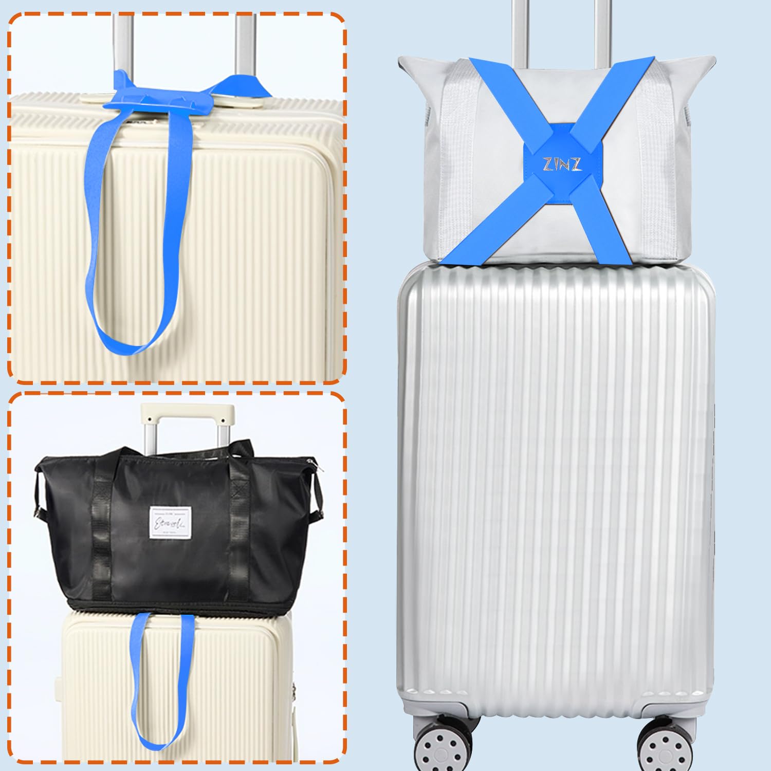 Amazon.com | ZINZ Luggage Strap, High Elastic Suitcase Belt