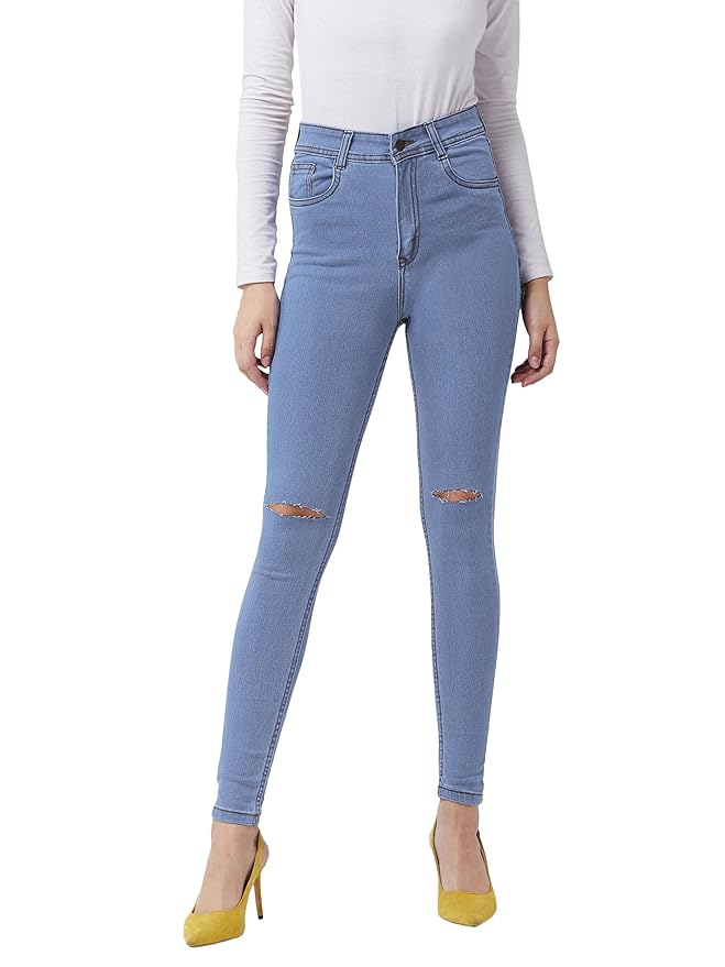 Miss Chase Women's Skinny Fit High Rise Regular Length Denim Jeans