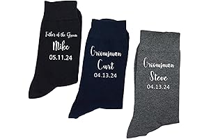 Personalized Groomsmen Socks: Perfect Wedding Crew Socks for Brothers of the Groom...
