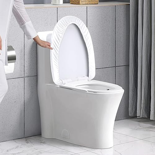 Miniatura 5 de 2 fundas para tapa de inodoro, funda de terciopelo elástico para asiento de inodoro para baño, funda de inodoro ultrasuave de terciopelo de lujo,