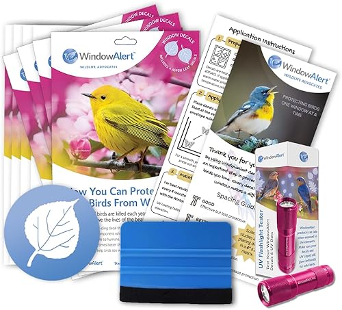 Miniatura 12 de WindowAlert Cobertura Anticolisión de Copo de Nieve - Adhesivo de Ventana UV-Reflectante para Proteger a las Aves Silvestres de Colisiones contra