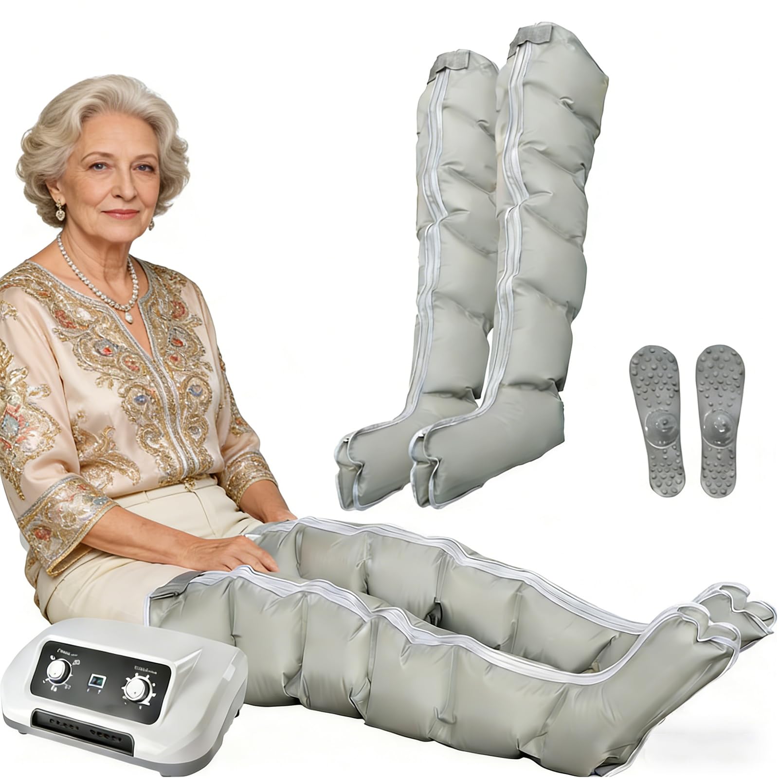 GZGHRZQS Compression Boots | For Lipedema Leg Compression Machine | Lymphatic Drainage Massager | XXL Legs Machine Compression Boots | For Circulation Foot And Leg Massager For Circulation Calf