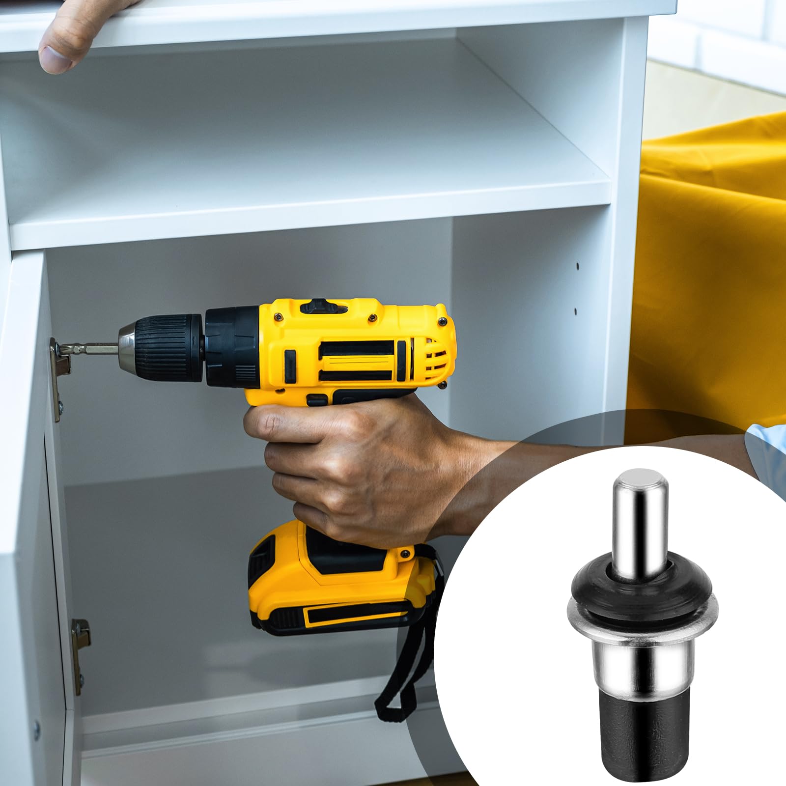 Andibro Perni Di Riparazione Caricati A Molla, 10pz Perni Di Riparazione Di Ricambio Perni Di Riparazione Per Porte Di Armadietti Perni Di Scaffali Per Persiane In Plastica Mobili Per Armadi