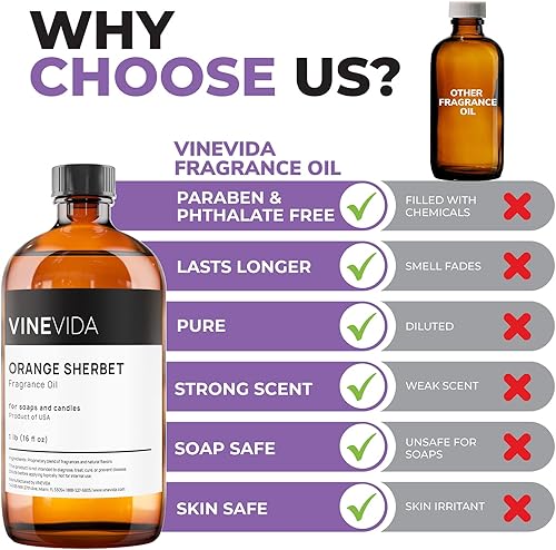 Miniatura 558 de VINEVIDA [4 onzas] Aceite de fragancia de madera de teca de caoba para fabricación de velas y fabricación de jabón, aromas de velas prémium para