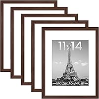 Vista 41 de upsimples - Portarretratos para galería de fotografías en la pared, marcos para fotos de 8 x 10 pulgadas con paspartú u 11 x 14 pulgadas sin Blanco