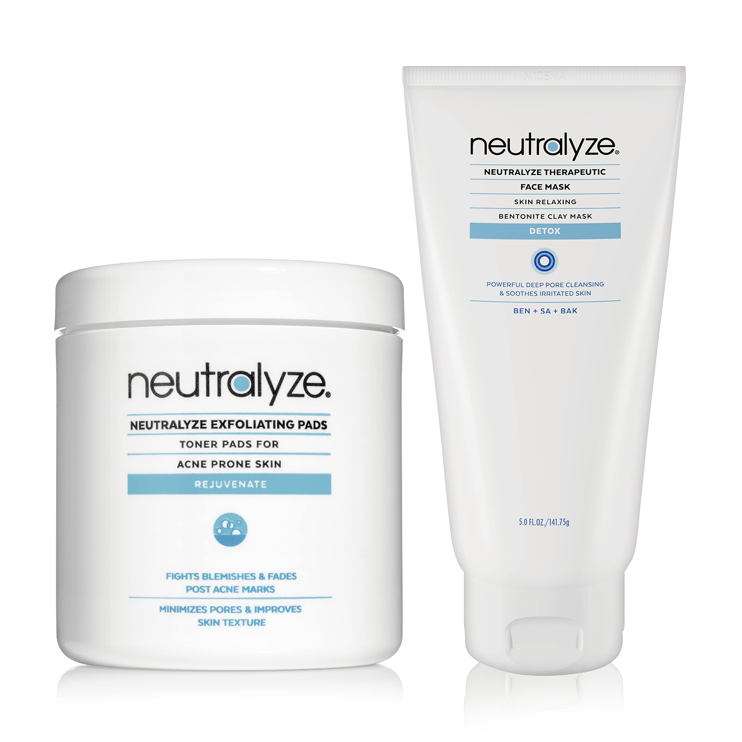 Buy Neutralyze Exfoliating Acne Treatment Pads & Bentonite Clay Acne