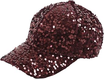 Shiny Sequin Baseball Cap for Women Girls Glitter Bling Party Hats Adjustable Trucker Baseball Caps