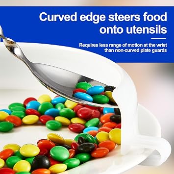 Landical 3 Pcs Adaptive Plate Guards for Eating, Spill Proof, Translucent