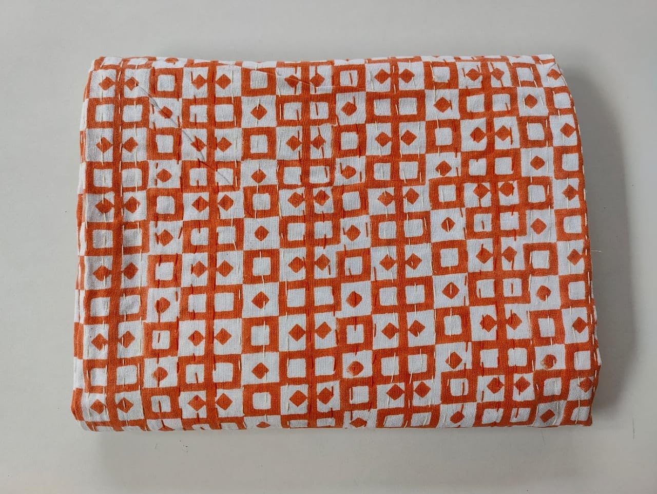 Kalap Indian Handmade Cotton Queen Kantha Quilt Traditional Twin Kantha Quilt Kantha Quilt Blanket Indian Kantha Queen Bedspreads Throw King Size Quilt Bed Cover (Blue Block, King 108 X 108 inch)
