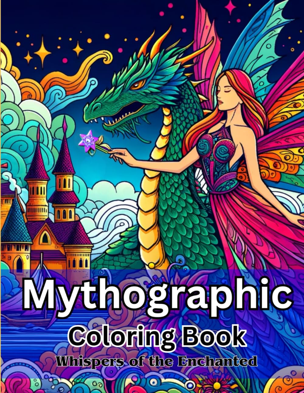 Mythographic Coloring Book – Whispers of the Enchanted – Fantasy Coloring Book for Adults for Stress Relief and Relaxation