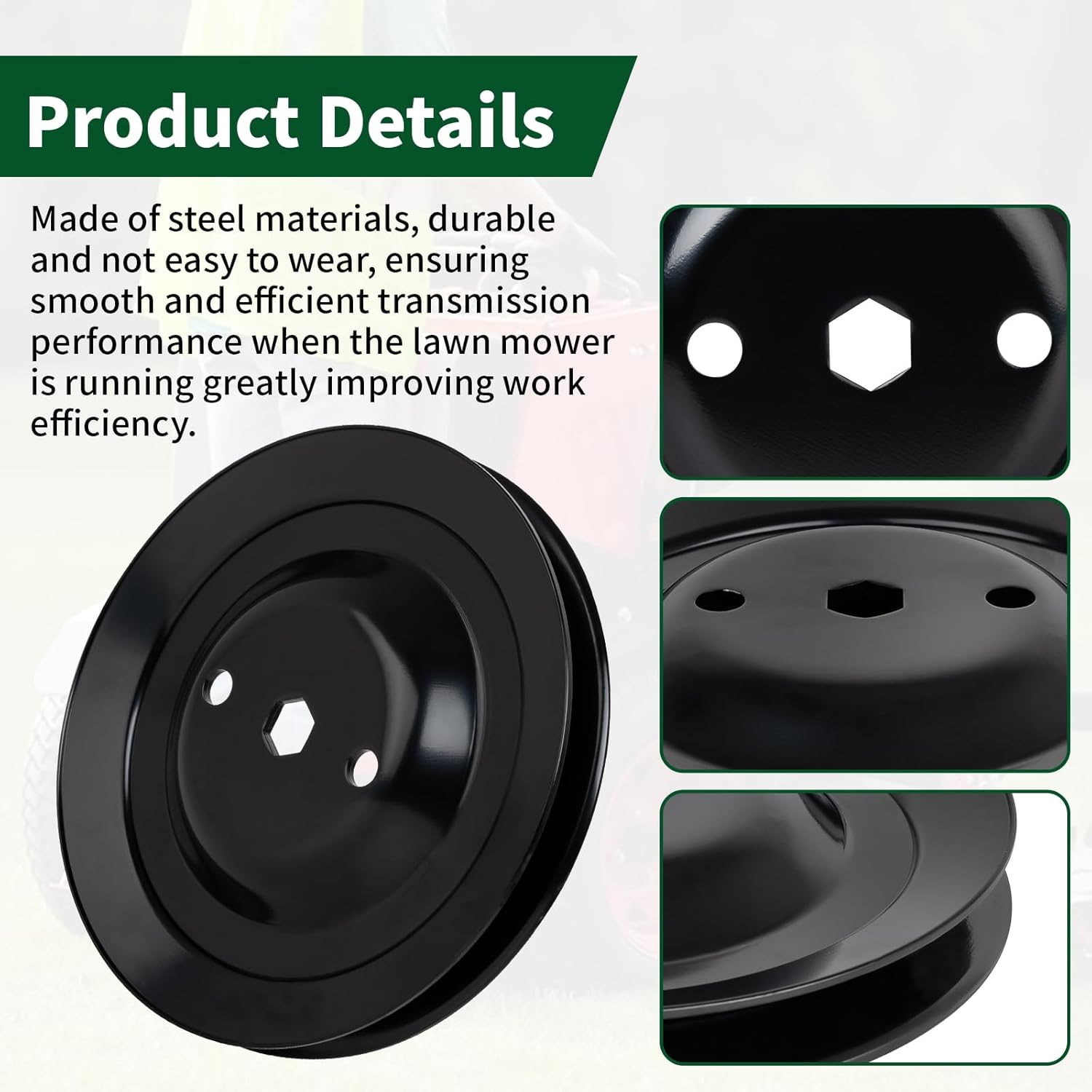 GX21381 Spindle Pulley Compatible with John Dee re 80-91-063 42" S240 54" Deck 190C, D170, E180, G110, LA150, LA175 Lawn Tractor, 3 Pack