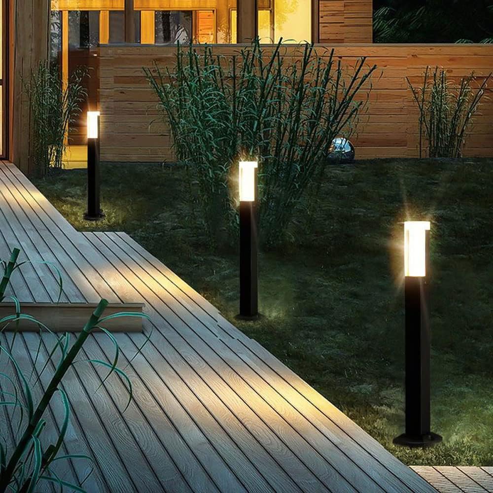 Modern Outdoor Led Lawn Lamp Landscape Lamp Aluminum 12W Floor Lamp IP54 Waterproof Street Lamp Pillar Lamp Landscape Lighting Lamps for Garden Courtyard Grassland Villa Park