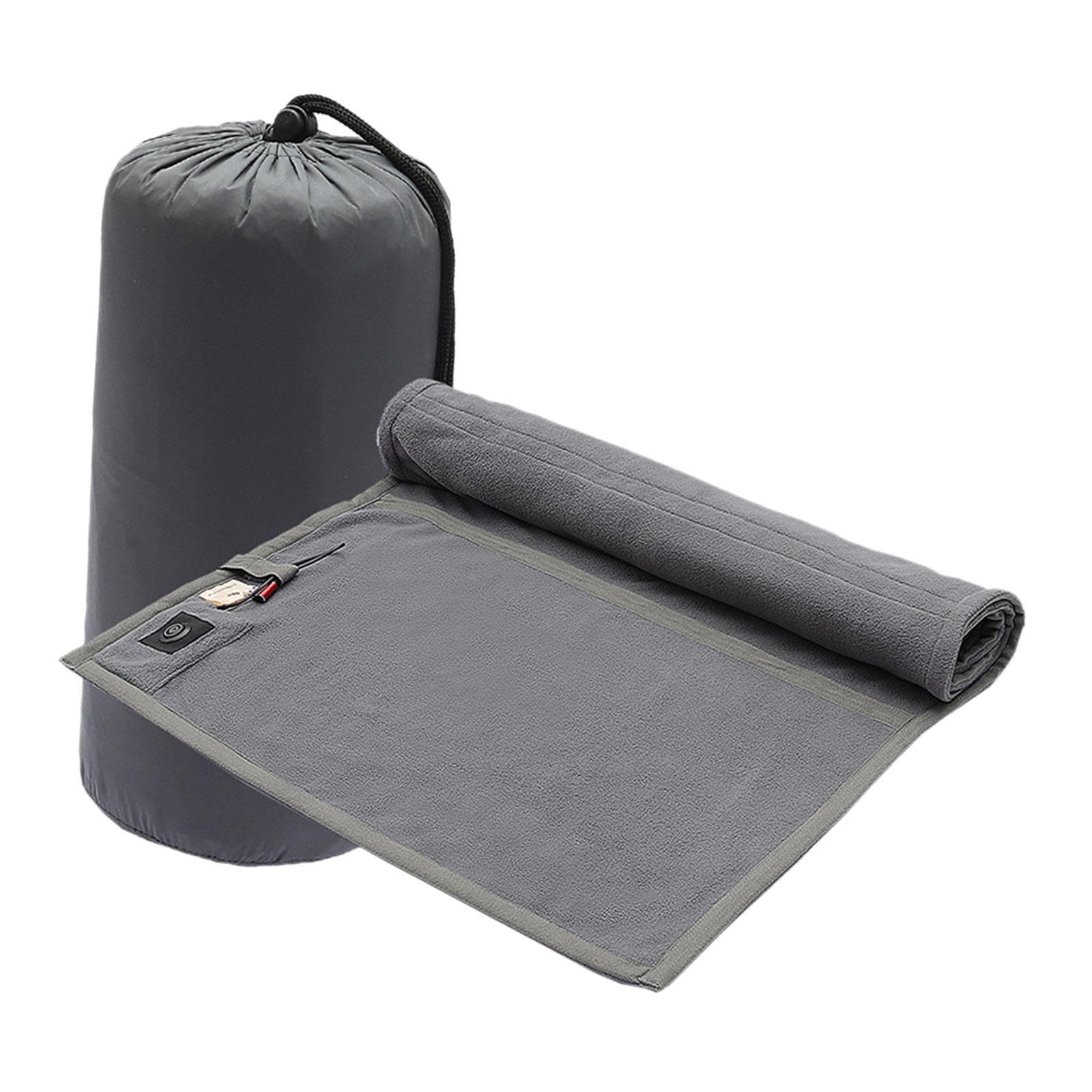 Colchoneta Térmica Multiusos para Saco de Dormir, Plegable, con Control de Temperatura, Aislante para Tienda de Campaña, Compatible con Alimentación U, Gris